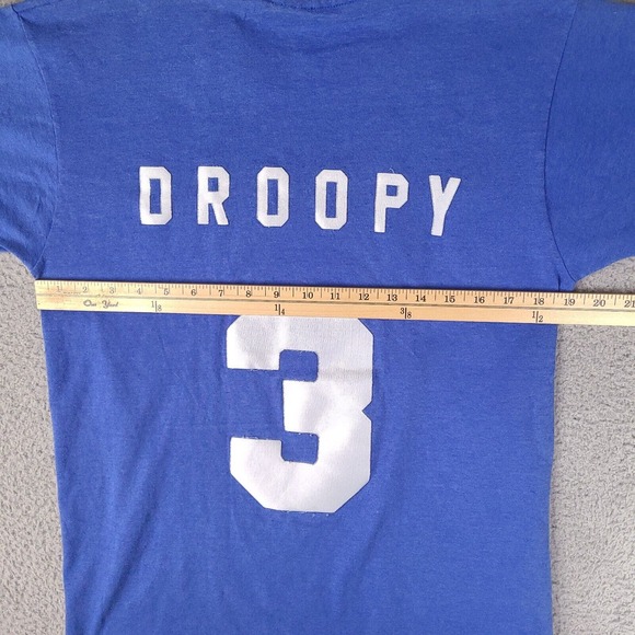 Vintage Sorority Droopy T-Shirt Adult Medium Single Stitch Blue Best USA Made - Picture 14 of 16